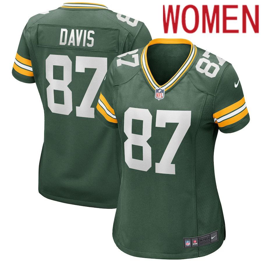 Women Green Bay Packers 87 Willie Davis Nike Green Game Retired Player NFL Jersey